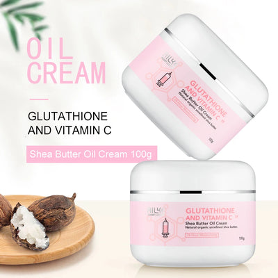 AILKE Organic Shea Butter Oil Whitening Body Cream, Brightening, Moisturizing, Smooth Skin, for Face and Body, 100ml