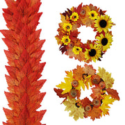 50PCS Artificial Maple Leaves Autumn Leaves For Weddings Autumn Parties Art Scrapbooking Decorations home decor Accessories