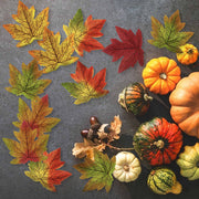 50PCS Artificial Maple Leaves Autumn Leaves For Weddings Autumn Parties Art Scrapbooking Decorations home decor Accessories