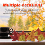 50PCS Artificial Maple Leaves Autumn Leaves For Weddings Autumn Parties Art Scrapbooking Decorations home decor Accessories