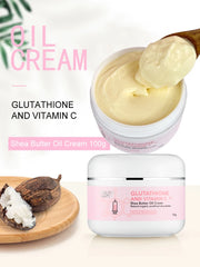 AILKE Organic Shea Butter Oil Whitening Body Cream, Brightening, Moisturizing, Smooth Skin, for Face and Body, 100ml