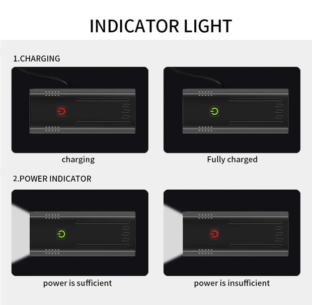 10000-1200mAh Bike Light USB Rechargeable Front Headlight 18650 Battery LED Flashlight for Bicycle Road MTB Lamps Bicycle Light