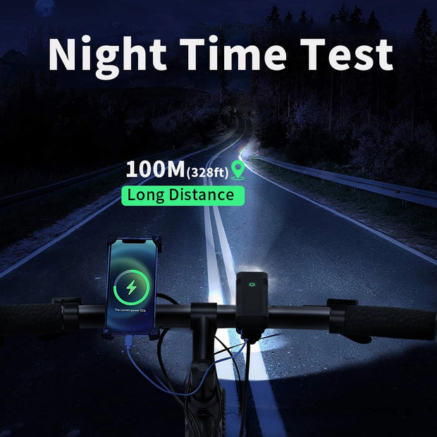 10000-1200mAh Bike Light USB Rechargeable Front Headlight 18650 Battery LED Flashlight for Bicycle Road MTB Lamps Bicycle Light