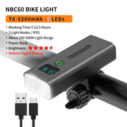 10000-1200mAh Bike Light USB Rechargeable Front Headlight 18650 Battery LED Flashlight for Bicycle Road MTB Lamps Bicycle Light