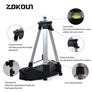 ZOKOUN maximum high 1.5m Adjustable Aluminum Tripod Stand for Laser Level Tripod or adapter