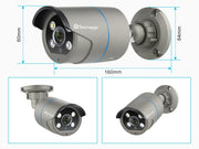 Techage H.265 4MP Two Way Audio POE IP Camera IP66 Waterproof Outdoor Video CCTV Security Surveillance Camera for POE NVR System