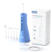 SEJOY Electric Dental Oral Irrigator Water Flosser Thread Teeth Pick Mouth Washing Machine 5 Nozzles 5 Modes USB Rechargeable