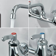 Kitchen Faucet Brass Hot&Cold Bathroom Kitchen Sink Faucet For Bath Conceal Wall Mount Spout Crane Single Handle Sink Mixer Tap
