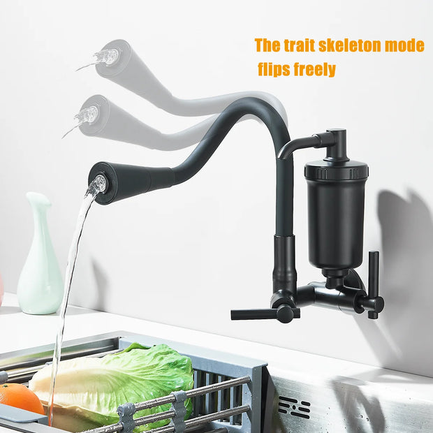 Kitchen Faucet With Filter In Wall Style Vegetable Basin Retractable Water Purifiertap Water Direct Drink Purifier Single Cold