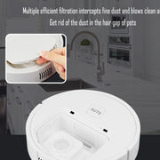 3-in-1 Robot Vacuum Cleaner USB Rechargeable 1000Pa Suction Automatic Cleaning Sweeping Machine for Pet Hair Carpets and Floors