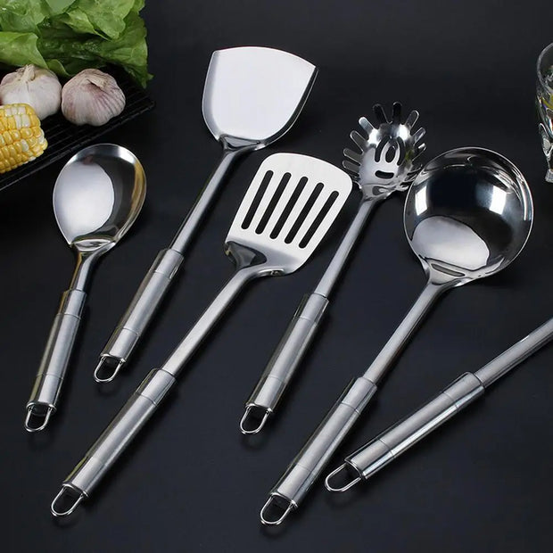 Kitchen Utensils Wok Spatula Ladle Tool Set Spatula For Stainless Steel Cooking Equpment Kitchen Accessories Cookware Set