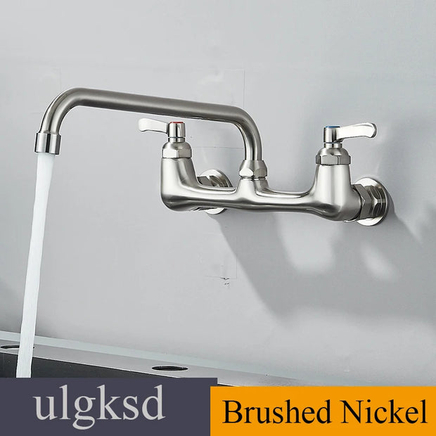 Kitchen Faucet Brass Hot&Cold Bathroom Kitchen Sink Faucet For Bath Conceal Wall Mount Spout Crane Single Handle Sink Mixer Tap