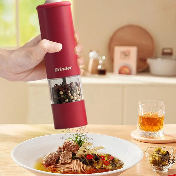 Electric Salt and Pepper Grinders Set Capacity USB Rechargeable Base Adjustable Coarseness Spice Mill Kitchen Tools
