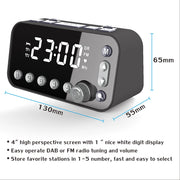Digital Alarm Clock DAB FM Radio USB Rechargeable Backlight Adjustable Alarm Volume Alarm Clock Radio with Antenna