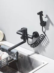 Kitchen Faucet With Bidet Hot And Cold Faucets Folding Water Spout Little Hand Spray Concealed Installion Kitchen Tap Sink Crane
