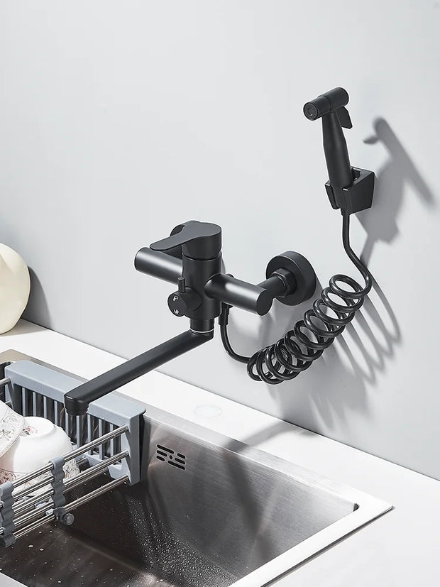Kitchen Faucet With Bidet Hot And Cold Faucets Folding Water Spout Little Hand Spray Concealed Installion Kitchen Tap Sink Crane
