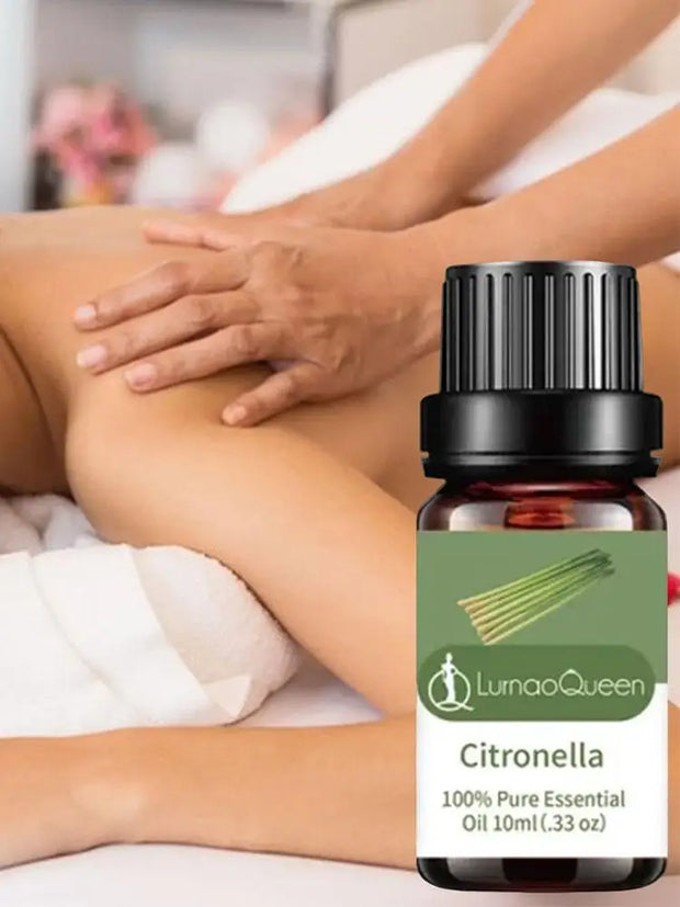 1pc Citronella,bergamot, Sandalwood, Peppermint Essential Oil For Diffusers Aromatherapy Sleep Meditation Candles & Massage