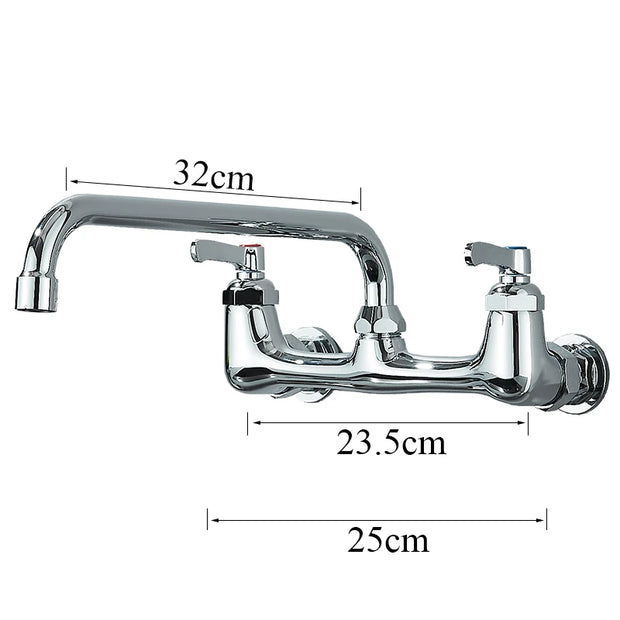 Kitchen Faucet Brass Hot&Cold Bathroom Kitchen Sink Faucet For Bath Conceal Wall Mount Spout Crane Single Handle Sink Mixer Tap