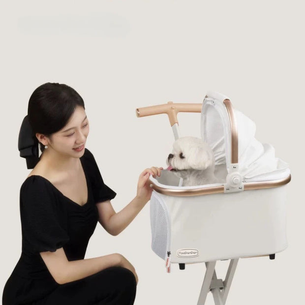 Limited Edition Lightweight Travel Pet Stroller Breathable Pet Basket Detachable - Vehicle Mounted Pet Safety Basket Dog Cart
