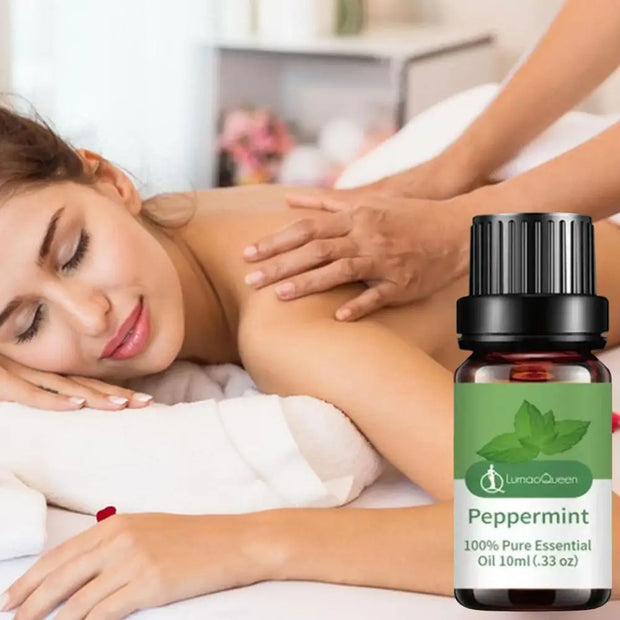 1pc Citronella,bergamot, Sandalwood, Peppermint Essential Oil For Diffusers Aromatherapy Sleep Meditation Candles & Massage