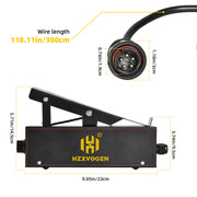 HZXVOGEN TIG Welding 5 Pins Foot Pedal Amp Control Pedal for HBT250P/HVT250P AC/DC Machines Torch Control 10K Resistance Value