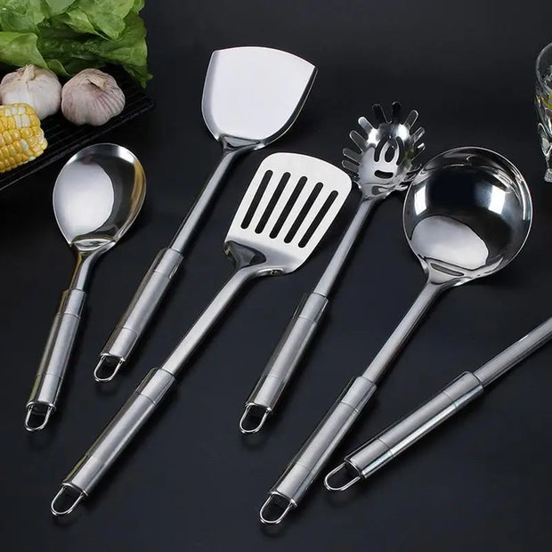 Kitchen Utensils Wok Spatula Ladle Tool Set Spatula For Stainless Steel Cooking Equpment Kitchen Accessories Cookware Set
