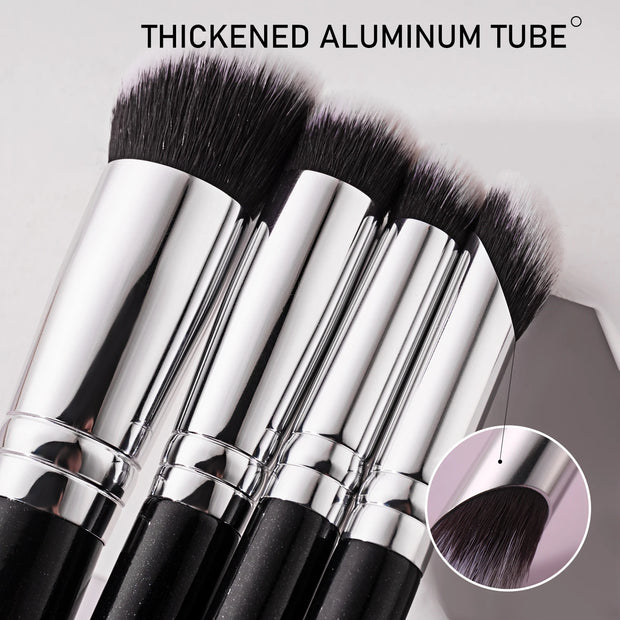 BEILI Concealer Brush Professional Flat Angled Makeup Brushes Set for Liquid Cream Foundation Powder Blush Eyeshadow Blending