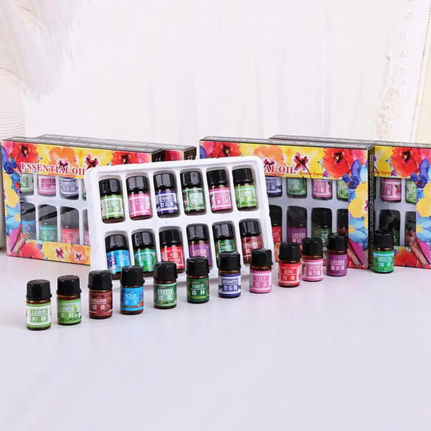 12Pcs/box 3ml Pure Essential Oils Set Organic Air Purifier Essential Oils Aromatherapy Fragrance Essential Oil Set For Diffuser