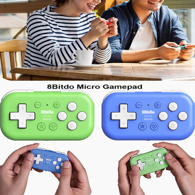 8Bitdo Micro Gamepad Bluetooth-compatible Mini Game Console Designed for 2D Games Handheld Console for OS/Android/PC