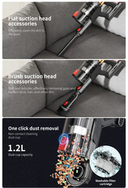 Wireless Vacuum Cleaner 550W 45KPA Strong Suction Portable Dust Cleaning Machine 1.2L Dust Cup Home  Cleaner