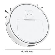 3-in-1 Robot Vacuum Cleaner USB Rechargeable 1000Pa Suction Automatic Cleaning Sweeping Machine for Pet Hair Carpets and Floors