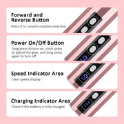 USB Rechargeable Electric Foot Care Callus Remover Nail Grinder Professional Foot Care File with replacement sandpaper tray