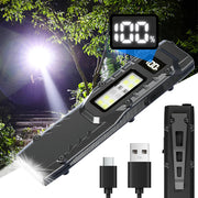 Portable Flashlight 1200 Lumens USB Rechargeable Tactical Flashlight IPX44 Waterproof LED Work Light for Emergency Camping
