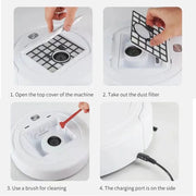 3-in-1 Robot Vacuum Cleaner USB Rechargeable 1000Pa Suction Automatic Cleaning Sweeping Machine for Pet Hair Carpets and Floors