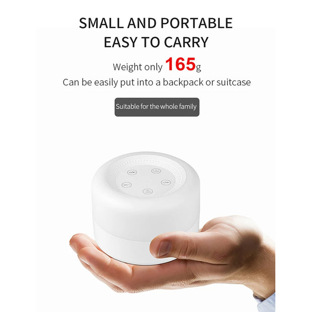 Noise Sound Machines with Night Light Desktop White Noise Machine Portable Touch Adjustable USB Rechargeable for Home Travel