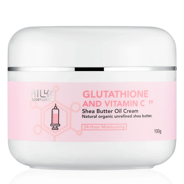 AILKE Organic Shea Butter Oil Whitening Body Cream, Brightening, Moisturizing, Smooth Skin, for Face and Body, 100ml