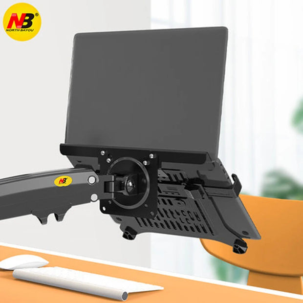 Desktop NB F160 + FP-2 Gas Spring Dual Arm for 17"-27" Monitor Holder + 10"-17" Laptop Support Air Press Mount Stand Load 2-9kg