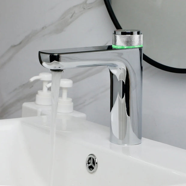 KEMAIDI Bathroom Basin Sink Faucet with Temperature Digital Display Cold and Hot Water Mixer Faucets Brass Tap Deck Mounted