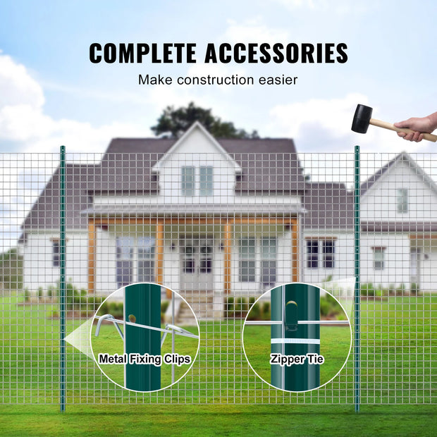 SucceBuy Fence Post T-Post Heavy Duty Metal Fence Post Sturdy Steel Fence Stakes for Garden Yard Lawn Farms Outdoor Wire Fencing