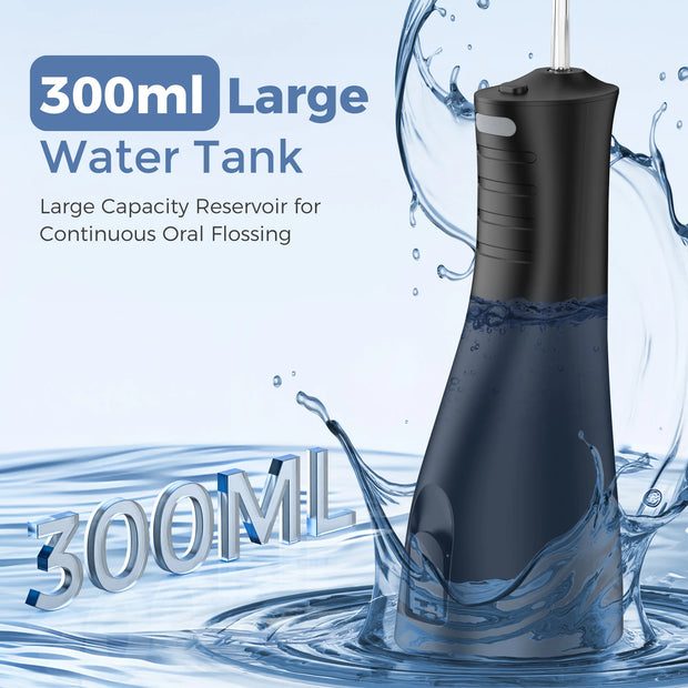 SEJOY Electric Dental Oral Irrigator Water Flosser Thread Teeth Pick Mouth Washing Machine 5 Nozzles 5 Modes USB Rechargeable
