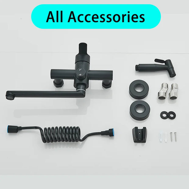 Kitchen Faucet With Bidet Hot And Cold Faucets Folding Water Spout Little Hand Spray Concealed Installion Kitchen Tap Sink Crane