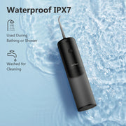 Sejoy Portable Oral Irrigator Dental Water Flosser USB Rechargeable Water Jet Floss Tooth Pick 4 Jet Tip 140ml 3 Modes IPX7 Gift