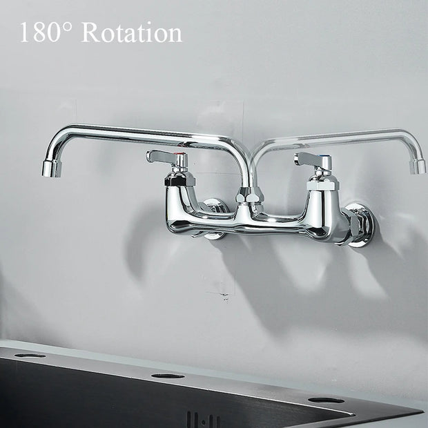 Kitchen Faucet Brass Hot&Cold Bathroom Kitchen Sink Faucet For Bath Conceal Wall Mount Spout Crane Single Handle Sink Mixer Tap