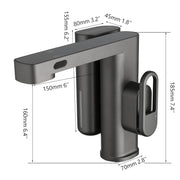 SINLAKU Bathroom Basin Sensor Faucet With Foam Soap Dispenser Deck Mounted Single Hole Stream Outlet Touch Free Mixer Taps