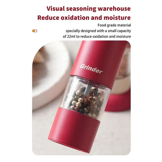 Electric Salt and Pepper Grinders Set Capacity USB Rechargeable Base Adjustable Coarseness Spice Mill Kitchen Tools