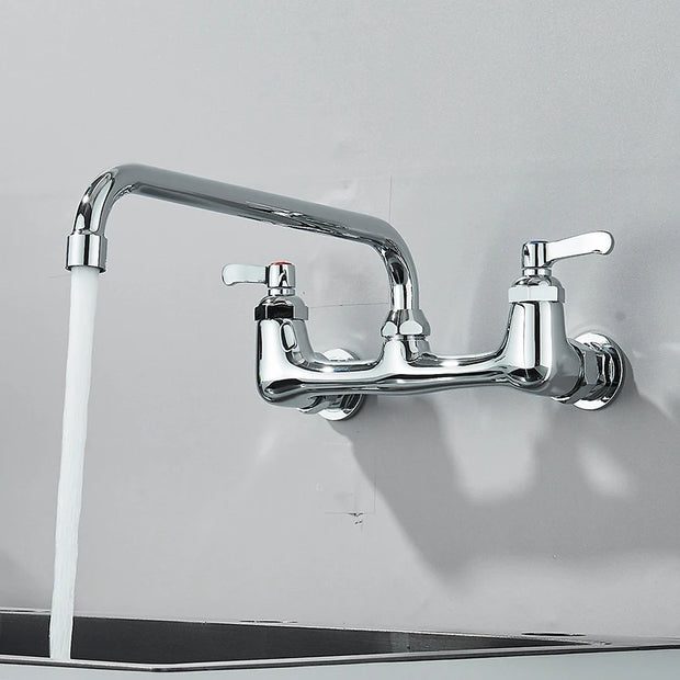Kitchen Faucet Brass Hot&Cold Bathroom Kitchen Sink Faucet For Bath Conceal Wall Mount Spout Crane Single Handle Sink Mixer Tap