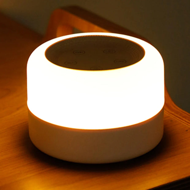 Noise Sound Machines with Night Light Desktop White Noise Machine Portable Touch Adjustable USB Rechargeable for Home Travel