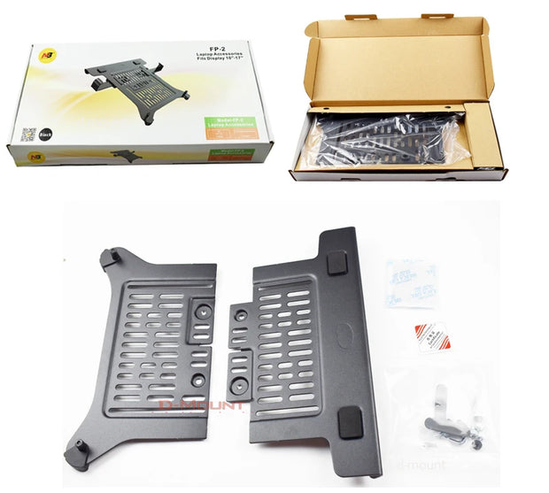 Desktop NB F160 + FP-2 Gas Spring Dual Arm for 17"-27" Monitor Holder + 10"-17" Laptop Support Air Press Mount Stand Load 2-9kg