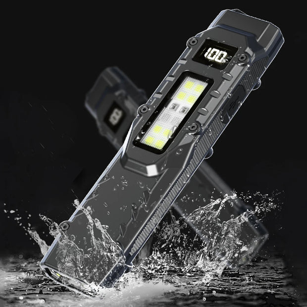 Portable Flashlight 1200 Lumens USB Rechargeable Tactical Flashlight IPX44 Waterproof LED Work Light for Emergency Camping