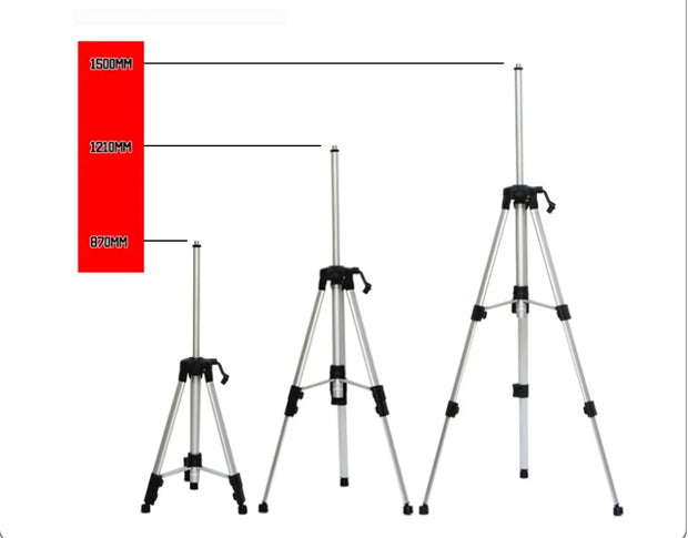 ZOKOUN maximum high 1.5m Adjustable Aluminum Tripod Stand for Laser Level Tripod or adapter